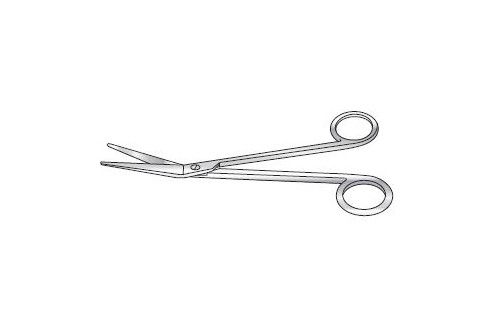Cairns scissors, angled on flat
